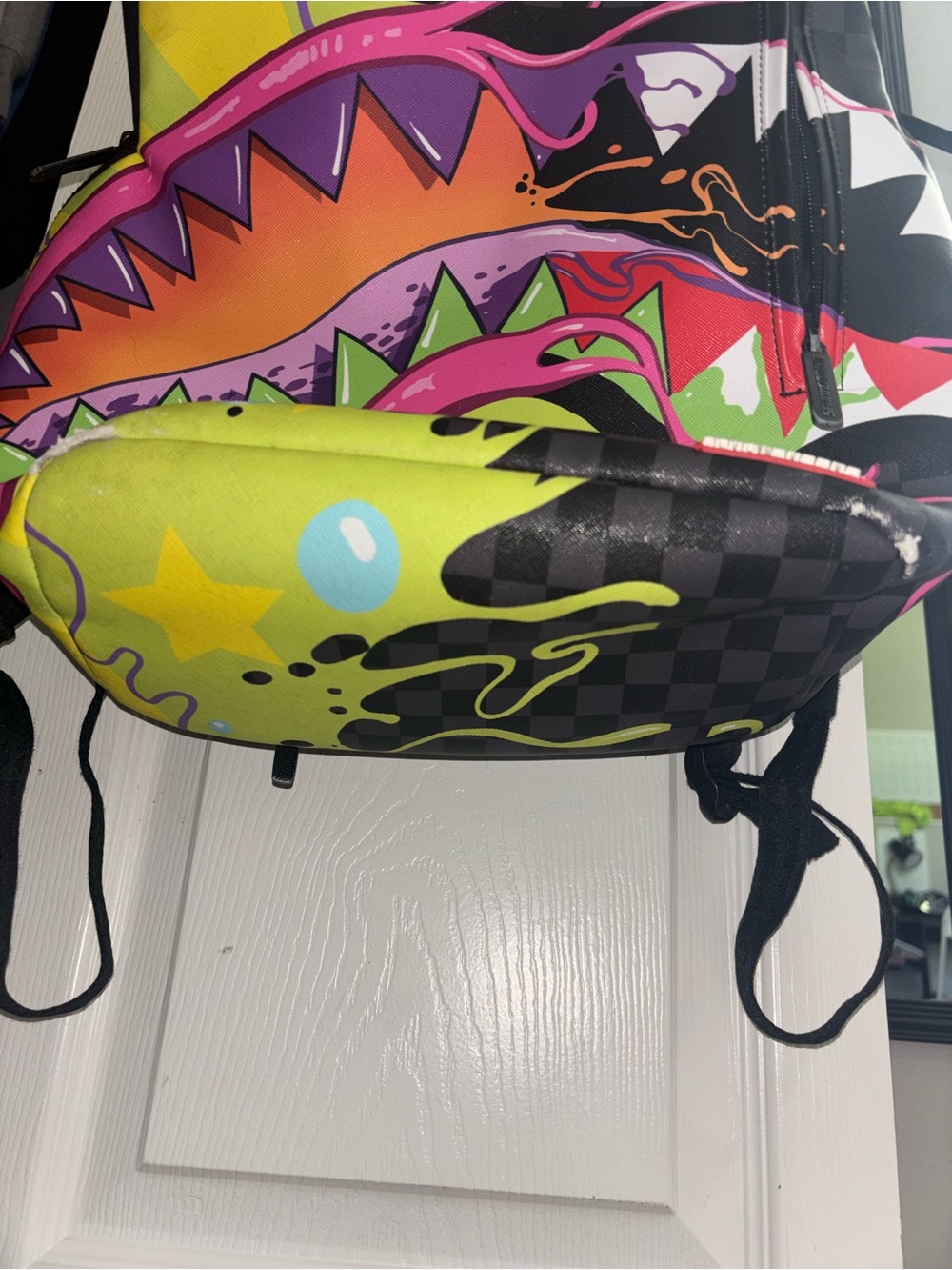 SOLD OUT FOREVER Sprayground Slime Dime Shark Backpack School Travel Bag - Picture 13 of 14